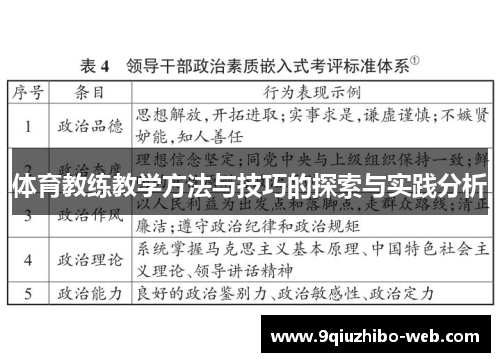 体育教练教学方法与技巧的探索与实践分析